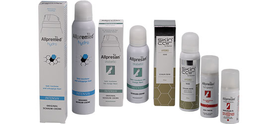 Verschiedene Alpresan Pflege Schäume