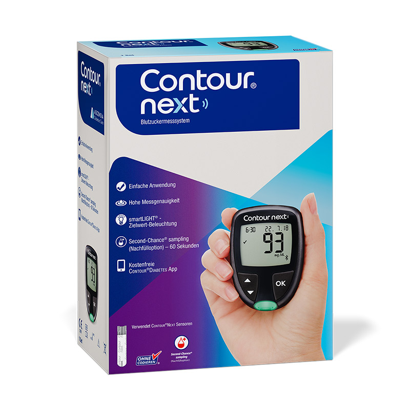 CONTOUR NEXT Blutzuckermessgerät mg/dl Verpackung