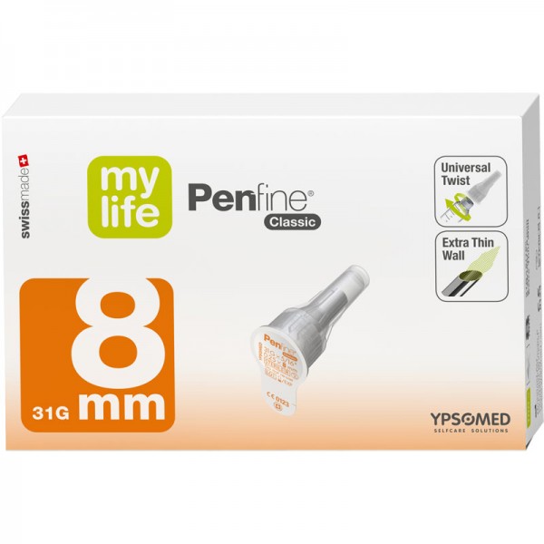 mylife™ Penfine Classic ® 8 mm 31G / 0,25mm Verpackung