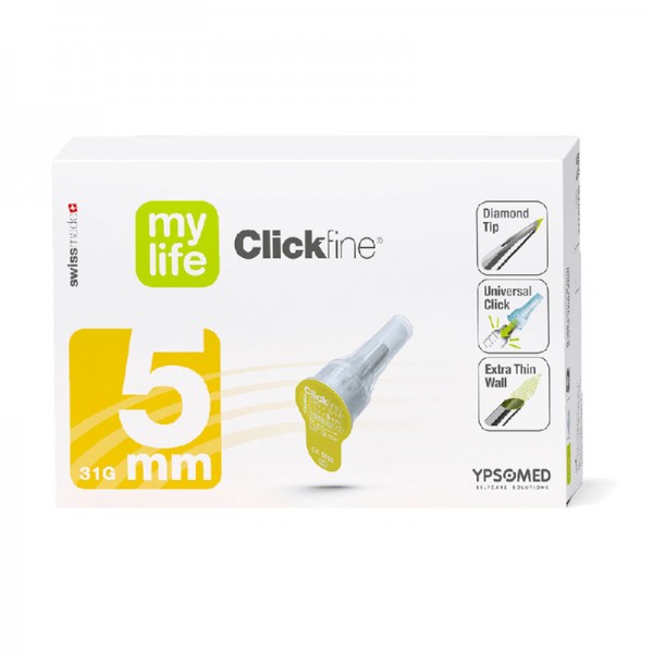 mylife™ Clickfine® DiamondTip 5 mm 31G/0,25 mm Verpackung