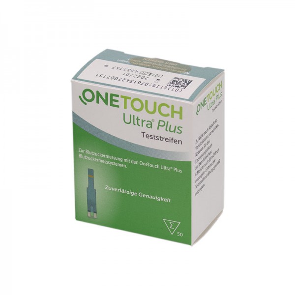 OneTouch Ultra® Plus Blutzucker-Teststreifen 50 Stk. Verpackung