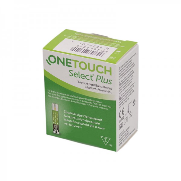 OneTouch Select® Plus Blutzucker-Teststreifen 50 Stk. Verpackung