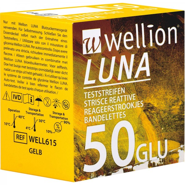 Wellion LUNA Blutzuckerteststreifen 50 Stück