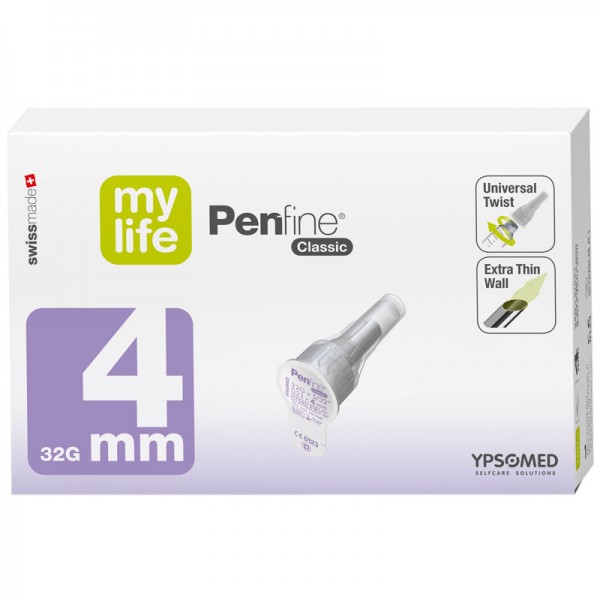 mylife™ Penfine Classic ® 4 mm 32G / 0,23mm Verpackung